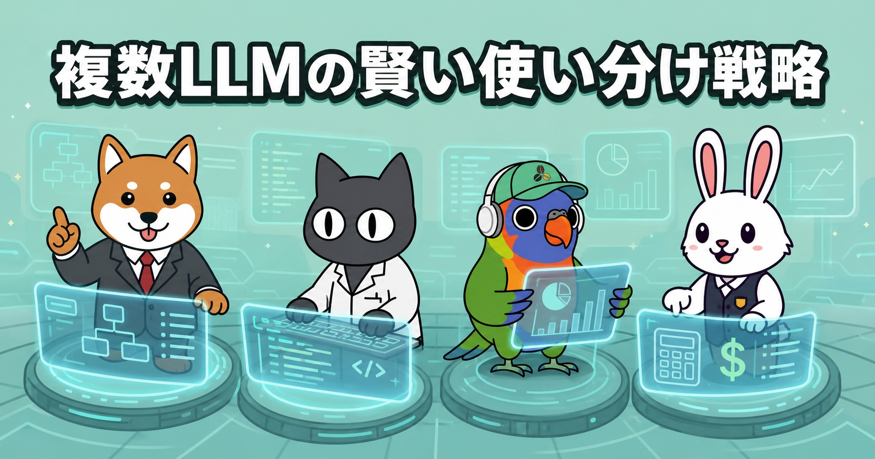 複数LLMを用途で使い分ける — 4体のAIエージェント、月額9,000円のモデル戦略